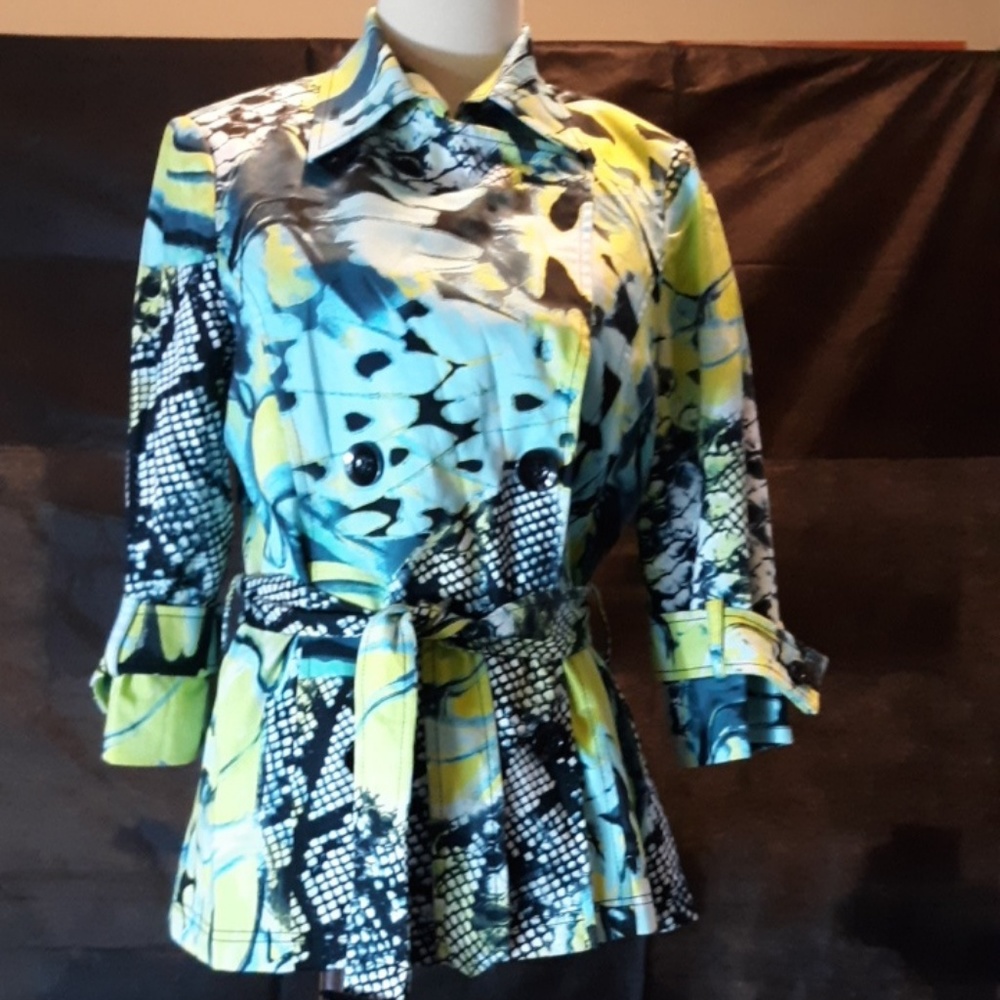 Penta Floral Double Breasted Back Pleat Jacket